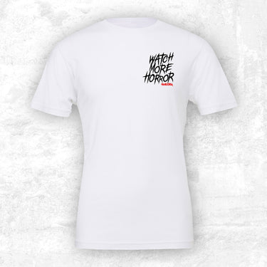 Watch More Horror - Front Left Chest (WHITE)